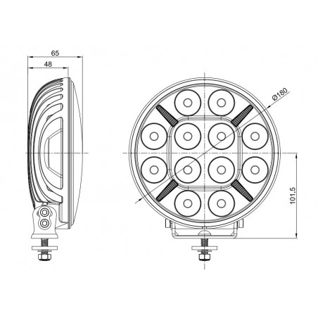 Halogen reflektor drogowy dalekosiężny SKYLED Jupiter+ 7X 180mm