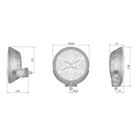 Halogen drogowy LED