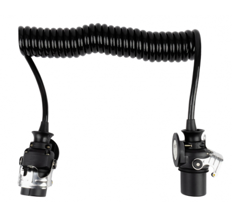 Przewód spiralny naczepy TIR 2x 7 PIN typ EBS 5m 24V | Truck Zone