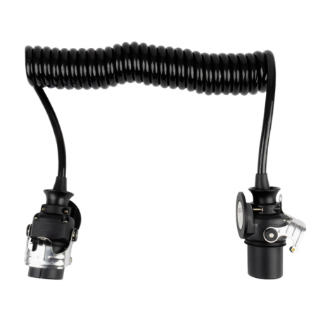 Przewód spiralny naczepy TIR 2x 7 PIN typ EBS 5m 24V | Truck Zone