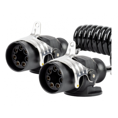 Przewód spiralny naczepy TIR 2x 7 PIN typ EBS 5m 24V | Truck Zone
