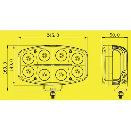 Halogen reflektor drogowy dalekosiężny SKYLED Jumbo Octan FULL LED